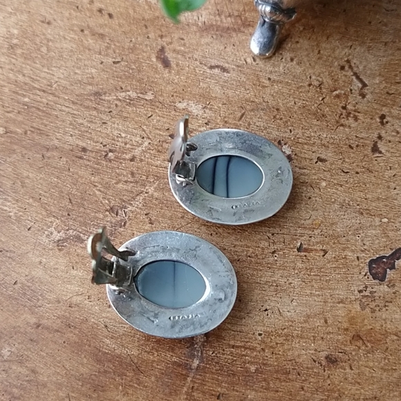 Vintage EXTASIA Sterling Silver Clip on Earrings - Picture 6 of 9